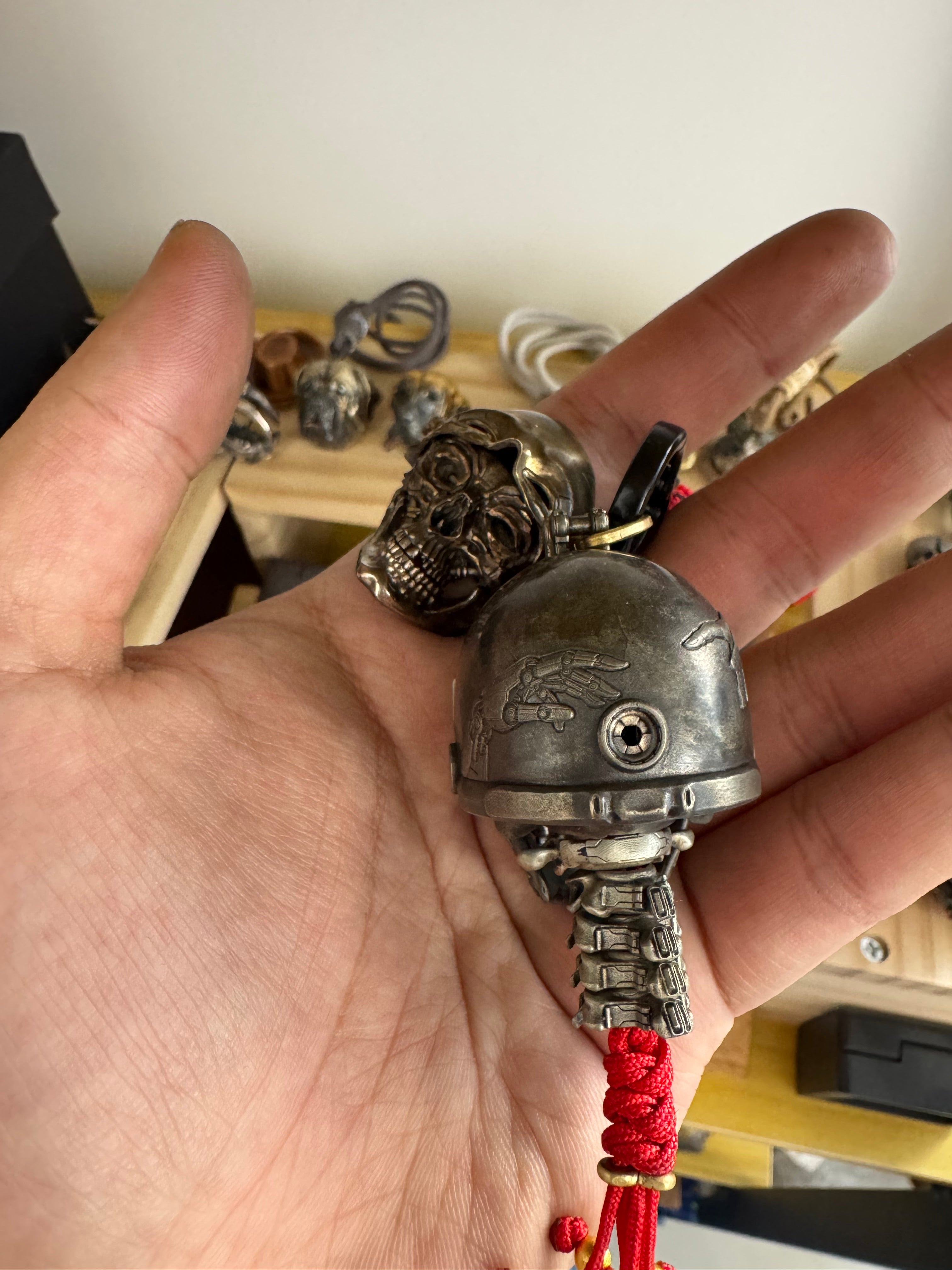 Cyberpunk EDC Pendant: Small Iron Head